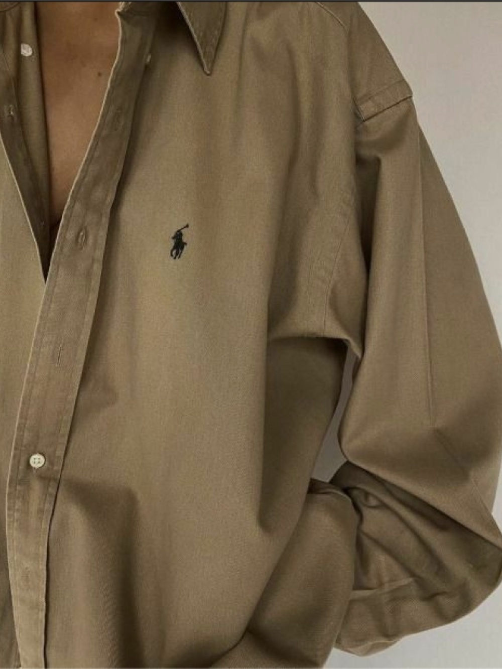 Polo Ralph Lauren Khaki Cotton Button Down
